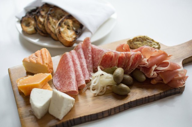 Charcuterie with Olives and Pickles